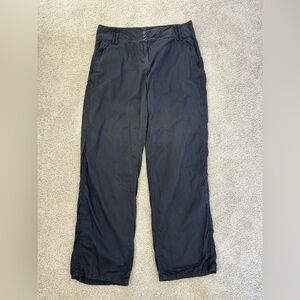 French Connection High Waisted 3-button grey blue Fit Wide-Leg Long Pant Size 10